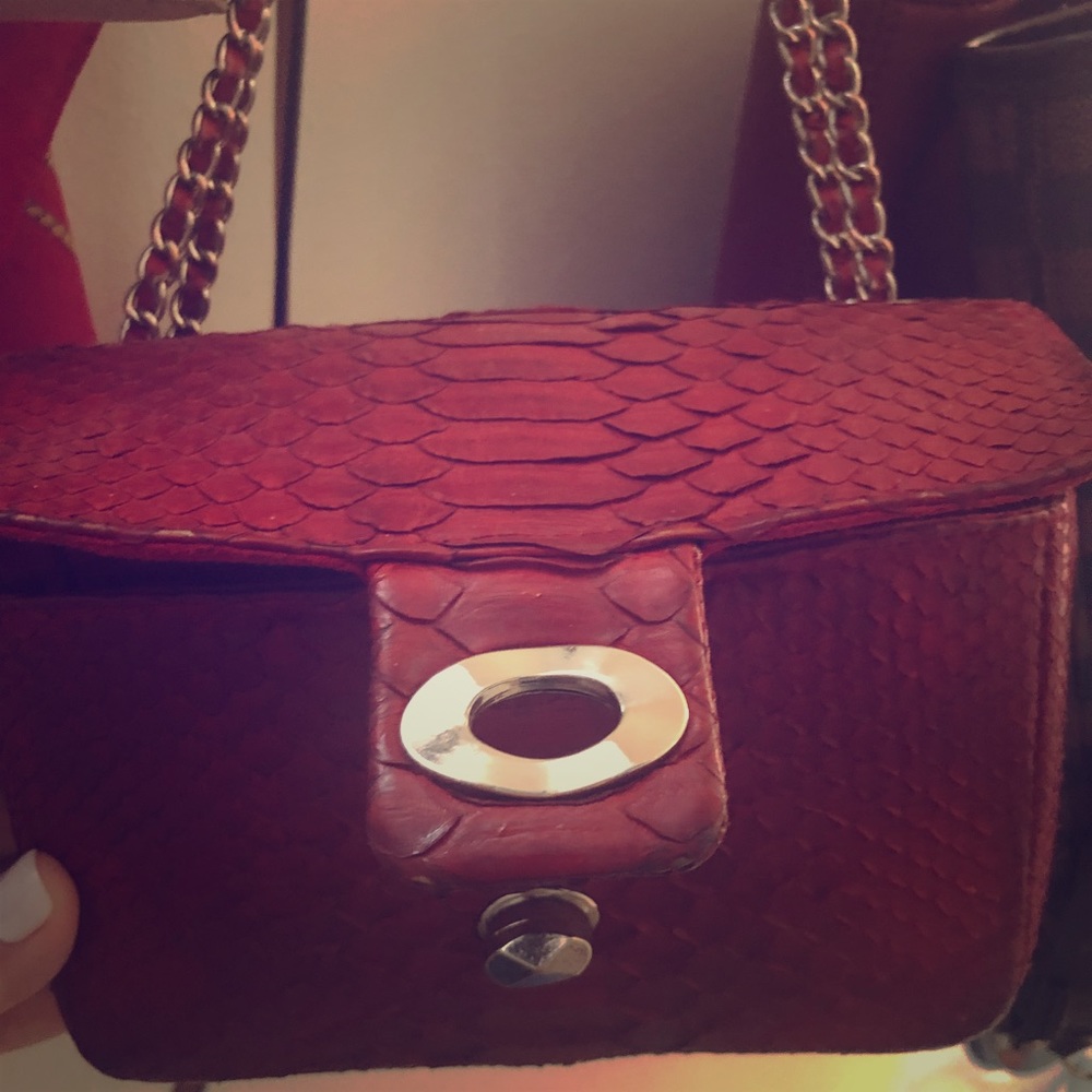 Real Python Leather Purse - image 1